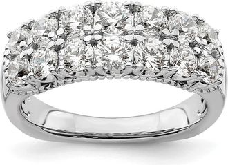 Diamond2Deal 14k White Gold Lab Grown Diamond Wedding Band Ring 1.62Ct Clarity- VS Color- G-H