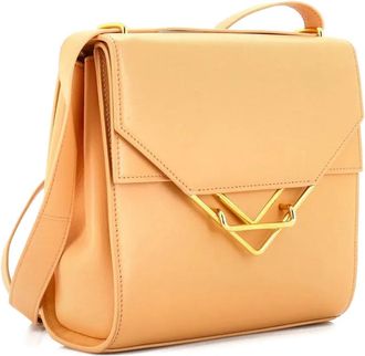Bottega Veneta Clip Flap Bag Leather shoulder bag - Beige