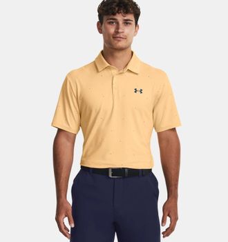 Under Armour Playoff 3.0 Polo MensYellow Stretch Pullover Golf Shirt SRT280