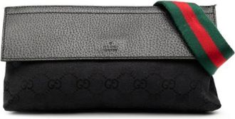 Gucci Pre-owned Belt Bags, female, Black, Size: ONE SIZE Pre-owned Canvas Belt Bag