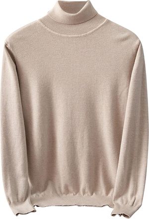 Generic Mens Polo Roll Neck Jumper Hume Turtleneck Ribbed Knitted Jumper Spring Solid Colour Knit Long Sleeve Sweater Soft Jumpers Casual Top Mens Jumpers Bro