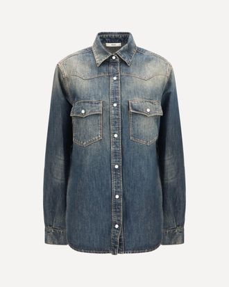 Fendi Camicia Western in denim Bananatex Woman 42