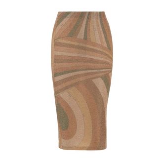 Pucci Midi Skirts, female, Multicolor, Size: M Midi Skirt