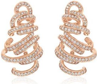 Suzy Levian Cubic Zirconia Spiral Drop Earrings in Pink at Nordstrom Rack