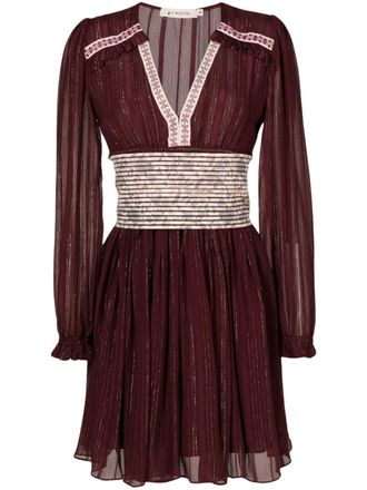 Lethicia Bronstein Agar lurex-detail minidress - Red