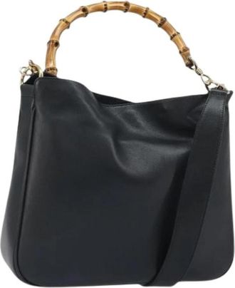 Gucci Pre-owned Vintage Schoudertas - Dames - Vintage Schoudertas - Zwart - ONE Size - Leer - Vintage