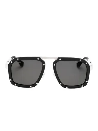 Cartier square-frame sunglasses - unisex - Metal/Acetate - 55 - Black