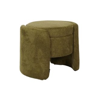 Sweeek Puff de tela con almacenaje contempor&aacute;neo, verde kaki