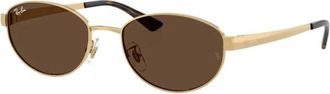 Ray-Ban Ovale Zonnebril - unisex - Zonnebrillen - Geel - 55 MM - Accessoires