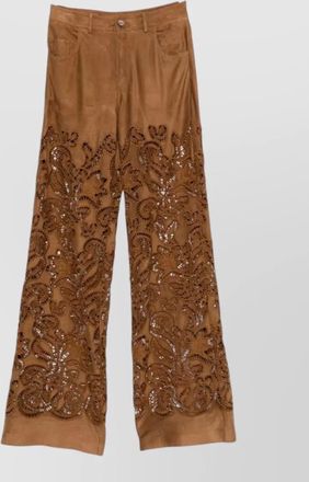Ermanno Scervino high waist wide leg trousers laser cut