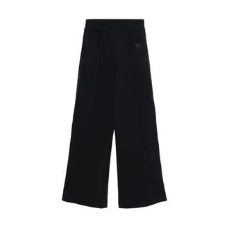 Pinko Pasticciato Broeken - Dames - Wijde Broeken - Blauw - S - Katoen - Broeken