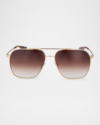 Barton Perreira Rizzo 58mm Titanium Navigator Sunglasses