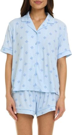 Flora Nikrooz Brenna 3-Piece Pajamas in Light Blue at Nordstrom Rack, Size X-Large