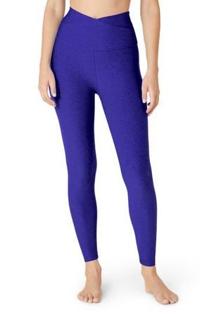 Beyond Yoga At Your Leisure Space Dye High Waist Midi Leggings in Vibrant Royal at Nordstrom Rack, Size X-Small