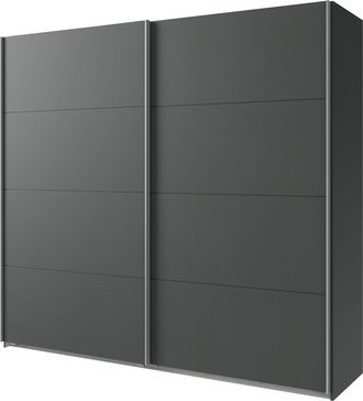 Wimex home24 Wimex Schwebetürenschrank Easy Plus II Graphit 135x210x65 cm (BxHxT) Spanplatte Modern