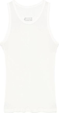 Maison Margiela White Silk Tank Top