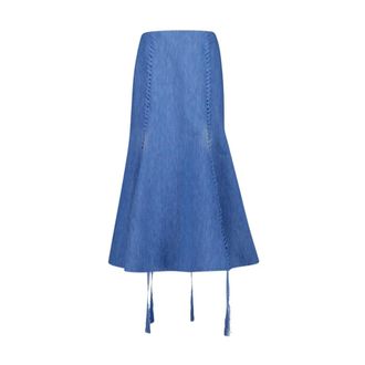 Gabriela Hearst Dames, Rokken, Blauw, Maat: XS Denim