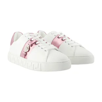 Versace Synthetic Leather Trainers Sneaker - White