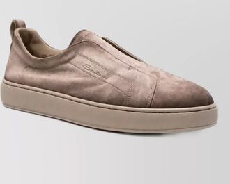 Santoni leather slip-on sneakers