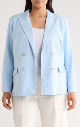 Vince Camuto Double Breasted Jacket in Sky at Nordstrom, Size 14 W
