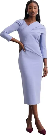 The Fold Iona Sculpt Crepe Dress in Blue at Nordstrom, Size 10
