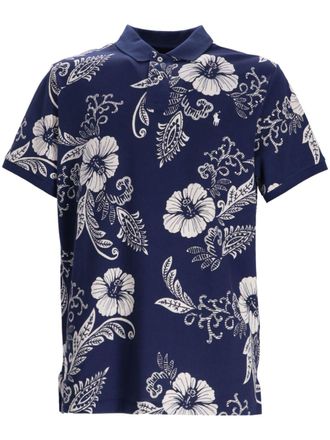 Polo Ralph Lauren floral-print polo shirt - men - Cotton - S - Blue