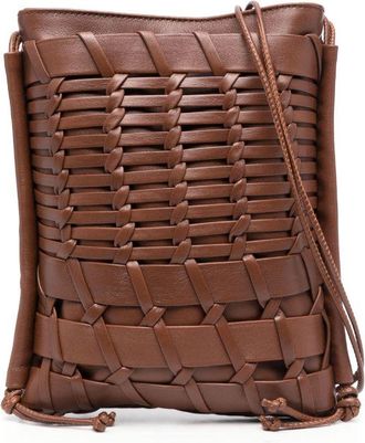 Hereu Trena interwoven leather bag - unisex - Calf Leather - OS - Brown