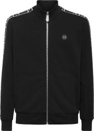 Philipp Plein Fleece Trainingsjack - Heren - Vesten met rits - Zwart - M - Katoen - Hoodies & sweatvesten