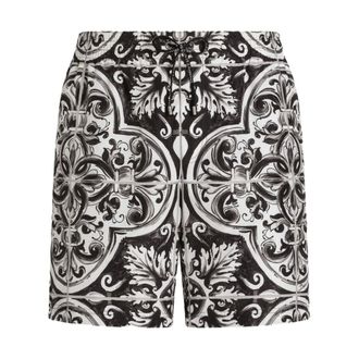 Dolce & Gabbana Beachwear, male, Black, Size: XL Mens Swim Trunks for Summer Fun