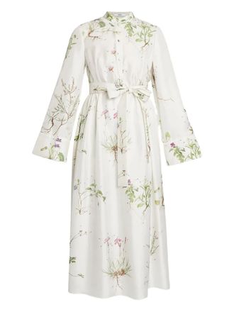 Erdem long-sleeve midi dress - White