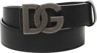 Dolce & Gabbana Zwart Leren Cross Logo Riem - Heren - Riemen - Zwart - 105 CM - Leer - Accessoires