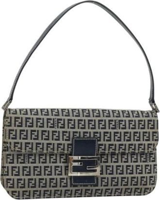 Fendi Pre-owned Vintage Schoudertas - Dames - Vintage Schoudertas - Blauw - ONE Size - Leer - Vintage
