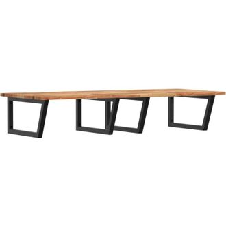 vidaXL Vidaxl - Estante De Lavabo De Pared Acero Y Madera Maciza De Acacia