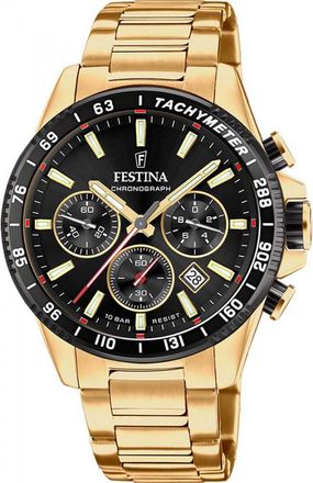Festina F20634-5 Mens Timeless Chronograph Watch - Gold - One Size
