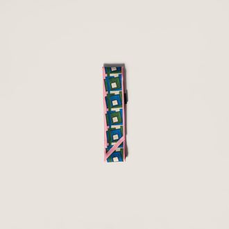 Miu Miu Printed silk skinny scarf