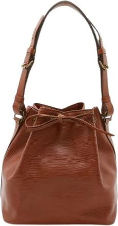 Louis Vuitton Pre-owned Bucket Bags, female, Brown, Size: ONE SIZE Pre-owned Petit Noe Epi Shoulder Bag