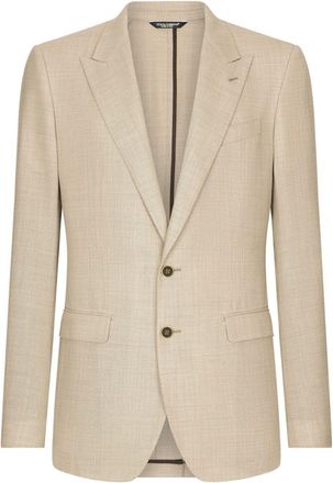 Dolce & Gabbana Taormina single-breasted blazer - men - Virgin Wool - 46 - Neutrals