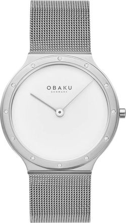 Obaku Womens Note Lille White Round 34mm