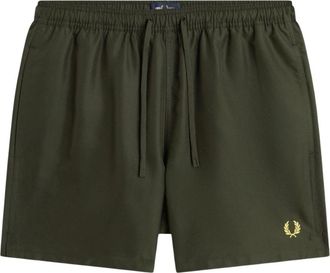 Fred Perry Badmode, Heren, Groen, S, Polyester, Zwemshorts