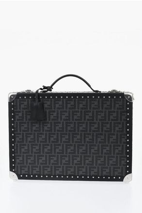 Fendi All-Over Monogram Leather Briefcase size Unica