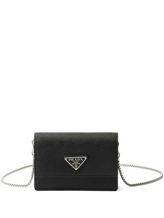 Prada Saffiano leather mini bag - women - CALFSKIN - OS - Black