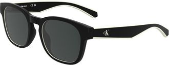 Calvin Klein Grey Square Unisex Sunglasses CKJ25300S 001 47