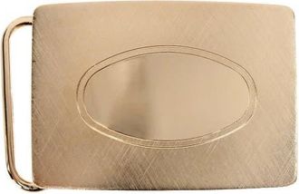 Trafalgar Store 30mm Oval Signet Brass Based Compression Belt Buckle in Gold at Nordstrom