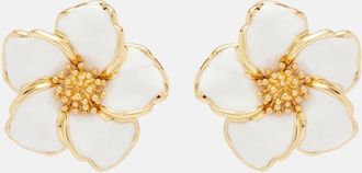 Dolce & Gabbana Floral enamel clip-on earrings