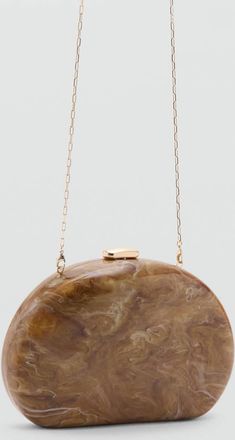 Mango Borsa clutch ovale cognac - Donna - Taglia unica - MANGO