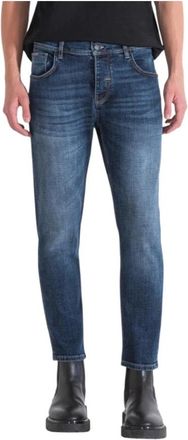 Antony Morato Jeans, Heren, Blauw, W32, Denim, Slim Fit Donkerblauwe Denim Jeans