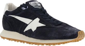 Golden Goose Mens Sneakers Runnig Maratone Blue Leather Cow Trainers