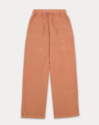 Fortela Jaleh Linen with Drawstring Pants in Light Orange at Nordstrom, Size 40 Eu
