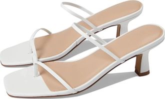 Farylrobin Womens FARYL by Farylrobin Aria Sandal White Leather Kitten Heel GAL1102