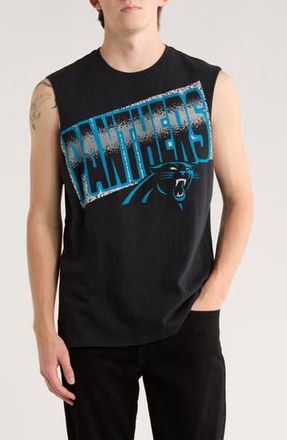 Junk Food NFL Panthers Cotton Graphic Muscle Tee in True Black at Nordstrom Rack, Size Xx-Large